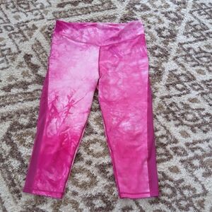 Vibrant Pink Tie-Dye Kids Leggings